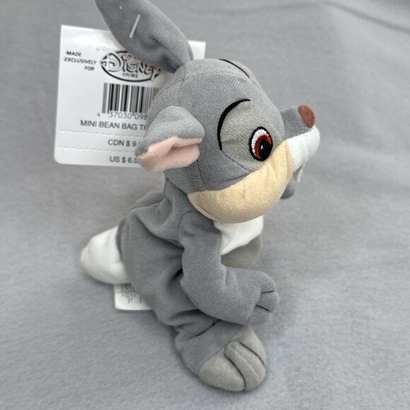 Thumper Bambi Movie The Disney Store Mini Bean Bag Plush 6" Stuffed Toy Bunny - Picture 5 of 12